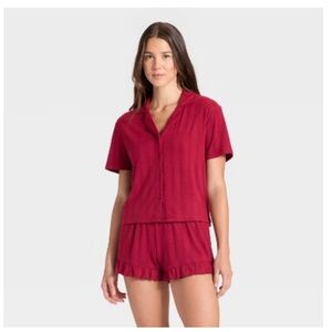 Wild Fable Burgundy Pajama Set